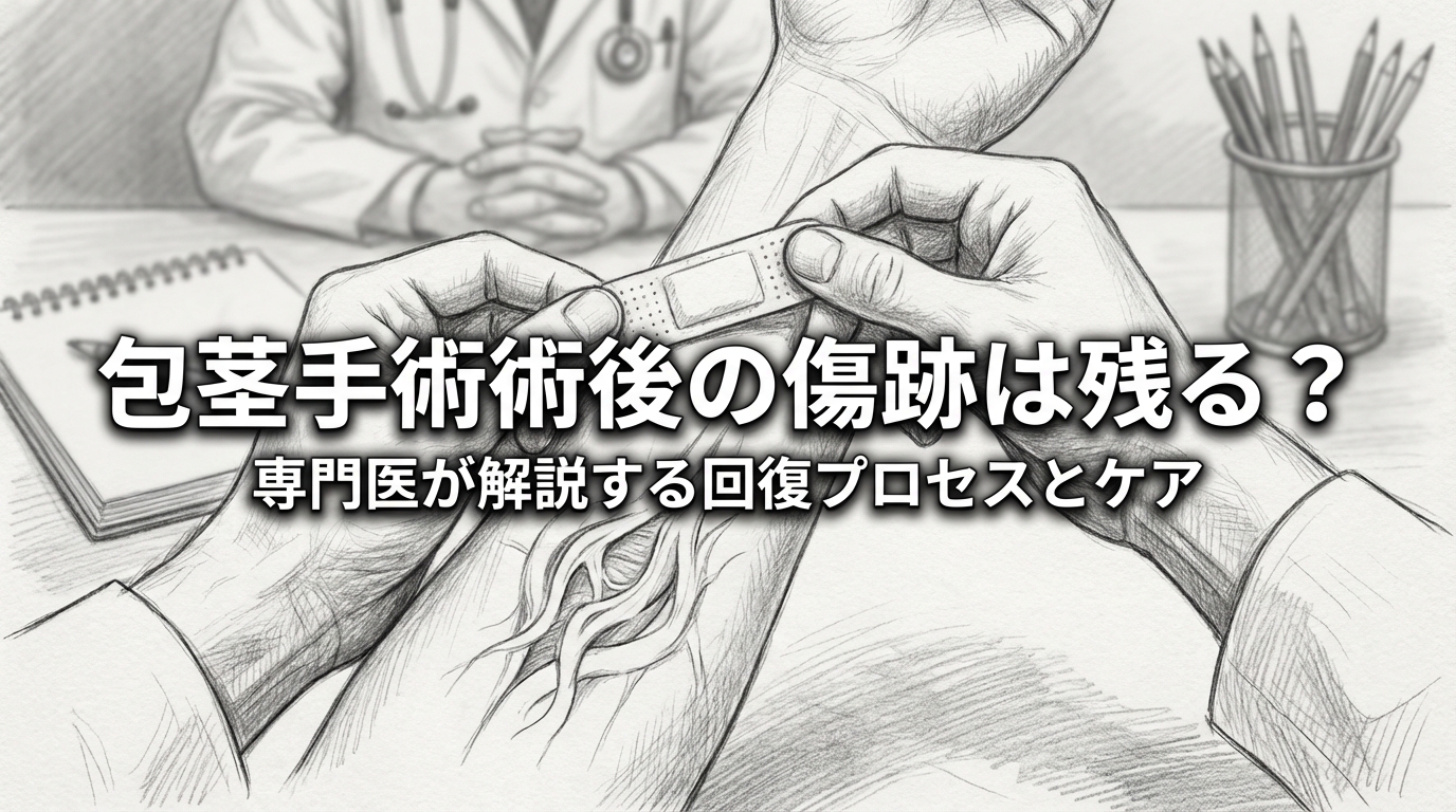 包茎手術術後の傷跡は残る?