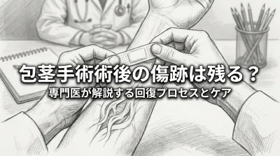 包茎手術術後の傷跡は残る?