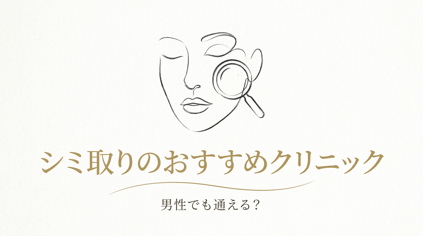 シミ取りのおすすめクリニックは男性でも通える?
