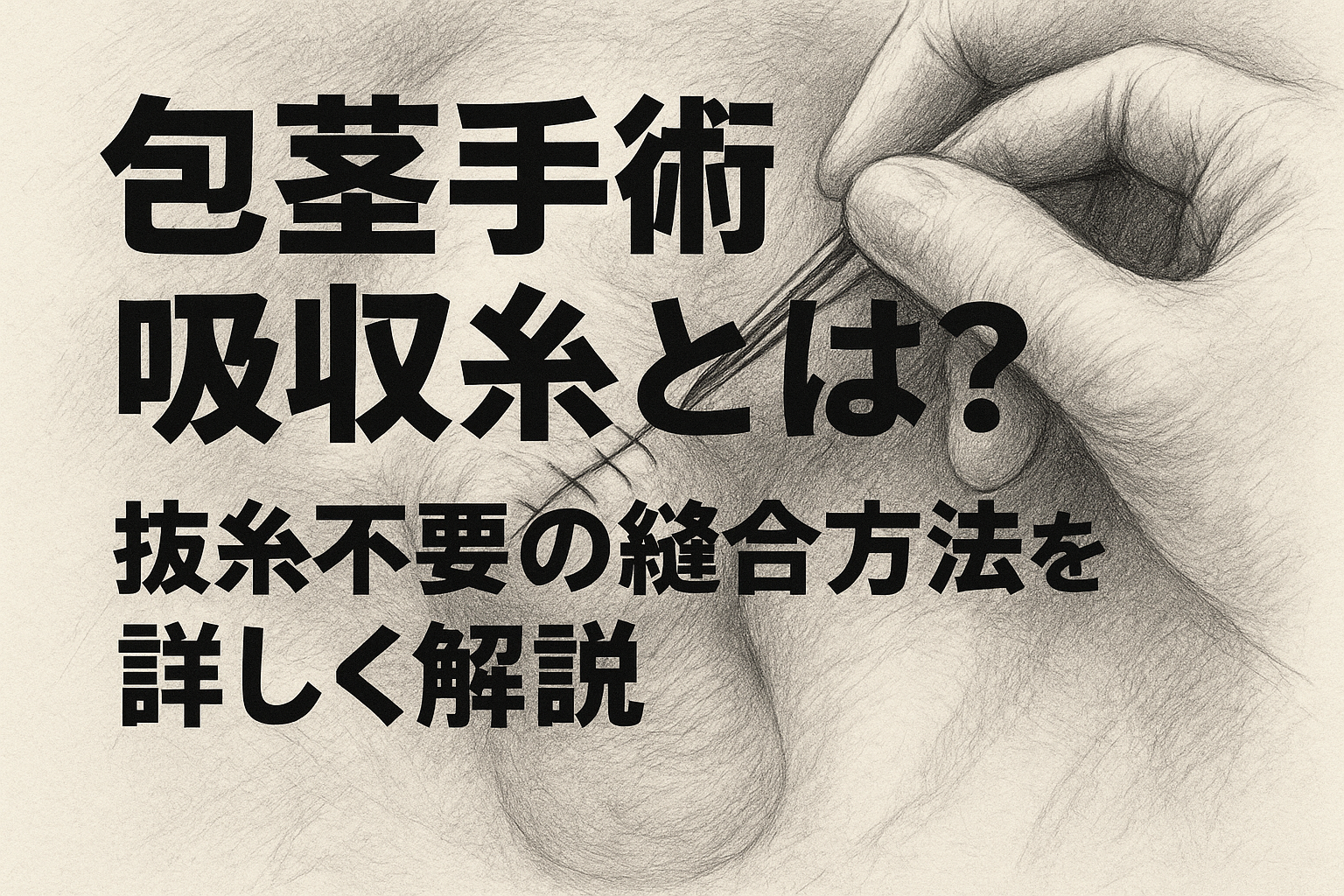 包茎手術の吸収糸とは？抜糸不要の縫合方法を詳しく解説
