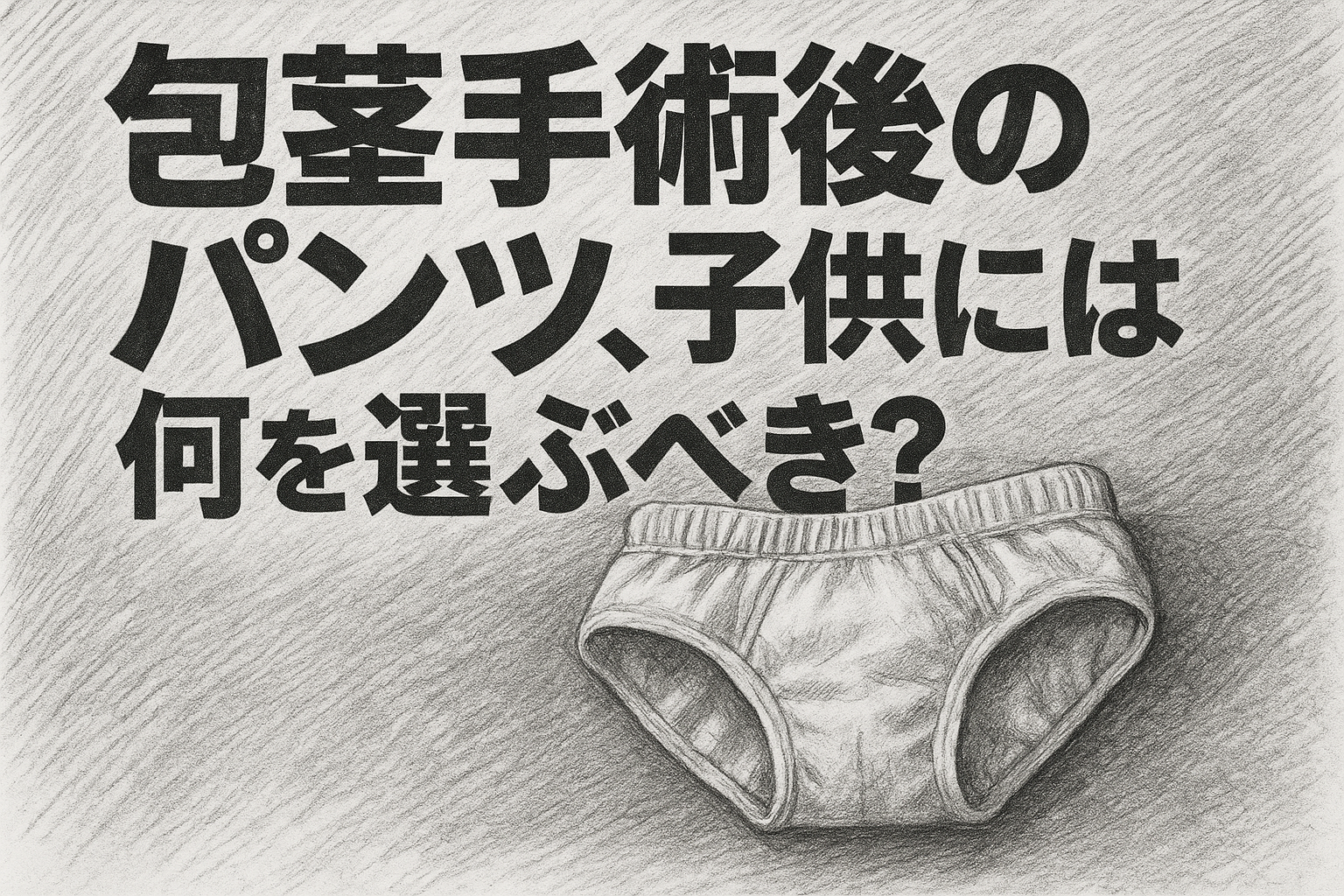 包茎手術後のパンツ、子供には何を選ぶべき？