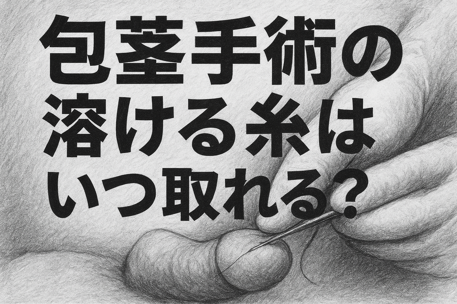 包茎手術の溶ける糸はいつ取れる？