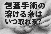 包茎手術の溶ける糸はいつ取れる？